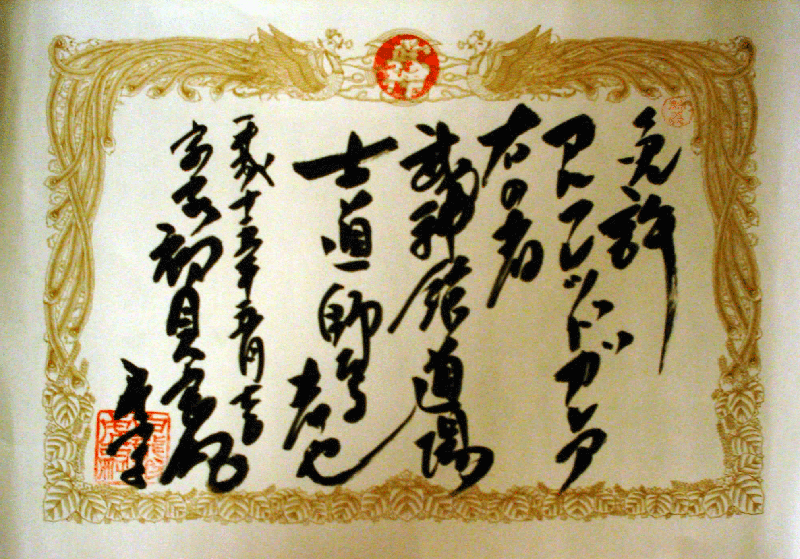 Alfred Galea Bujinkan Diploma